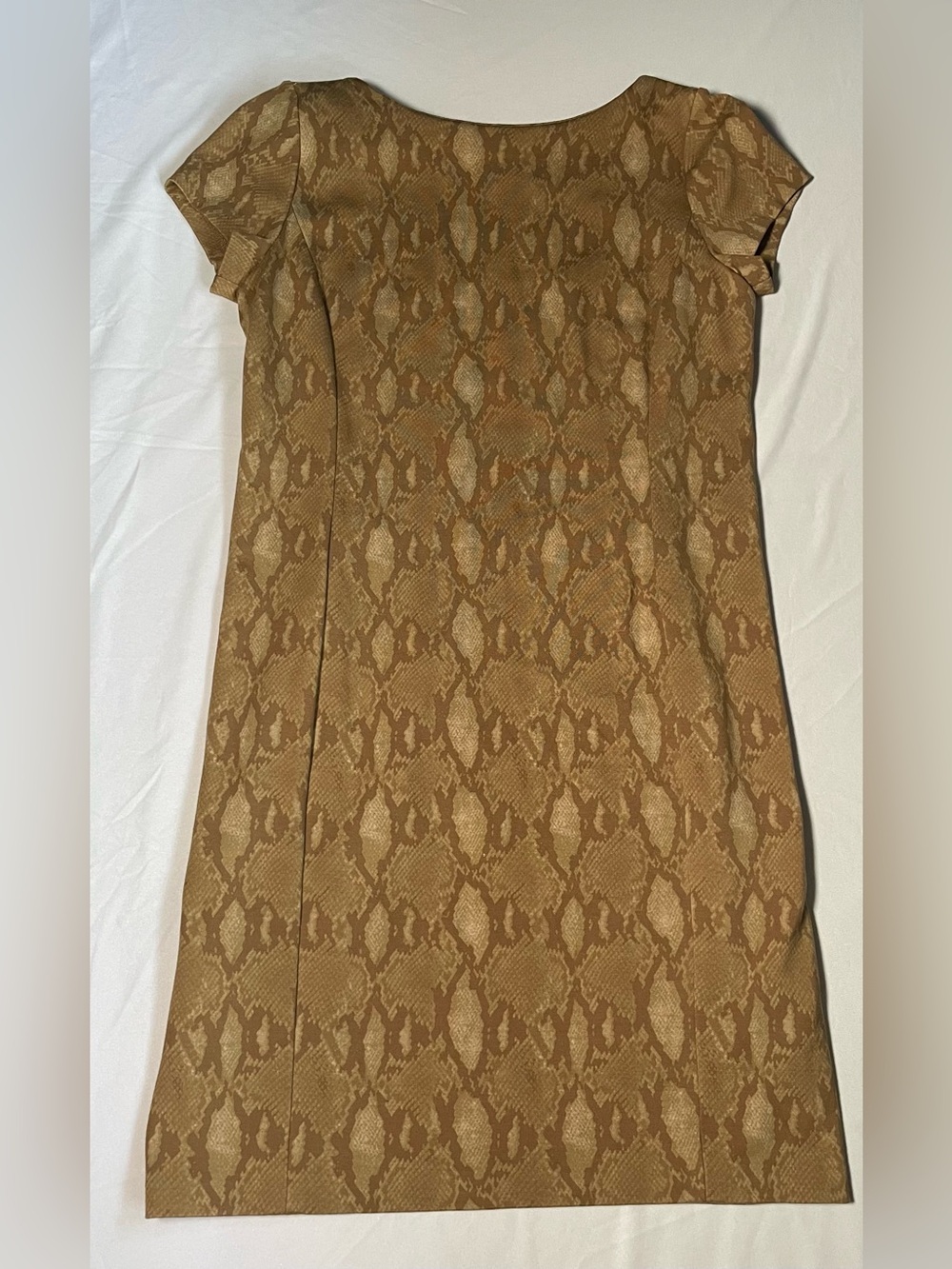 LAUREN RALPH LAUREN Ponte Stretch Python Snake Print Dress Petite Small - Picture 2 of 7